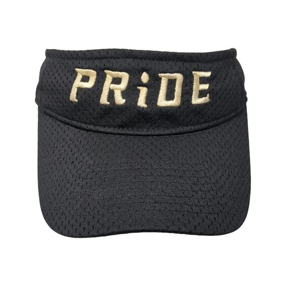 Pride Sun Visor Cap Black One Size Adjustable Embroidered Augusta Sportswear - Picture 1 of 9